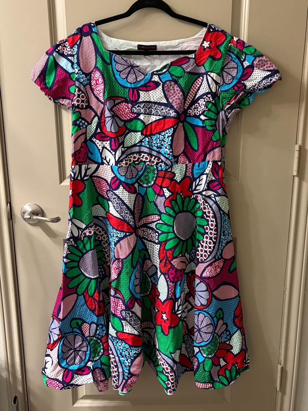 Colorful Floral Fit & Flare Dress - Multi